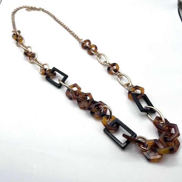 ‎Talbot’s tortoise & gold tone chunky necklace - Picture 8 of 10